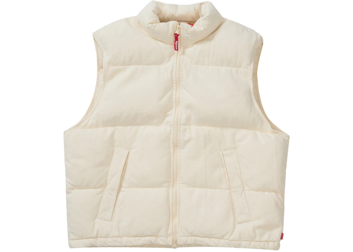 Supreme Nike Denim Puffer Vest Natural – YankeeKicks Online Supreme Nike Denim Puffer Vest Natural – YankeeKicks Online
