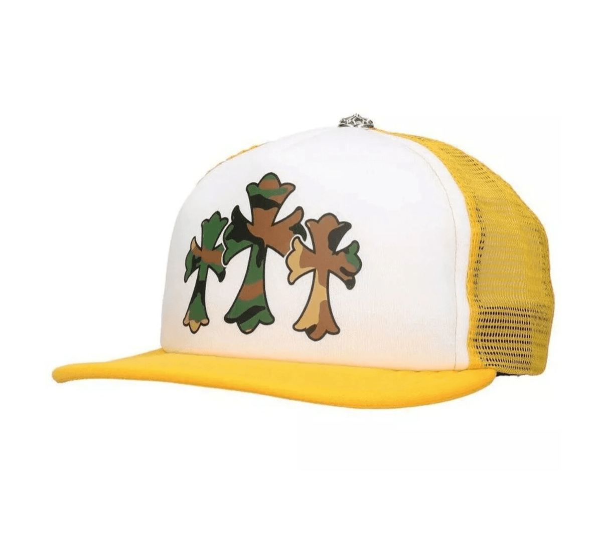 帽子 CHROME HEARTS KINGTACO TRUCKERCAP YELLOW Chrome Hearts King Taco Yellow Trucker Hat – YankeeKicks Online