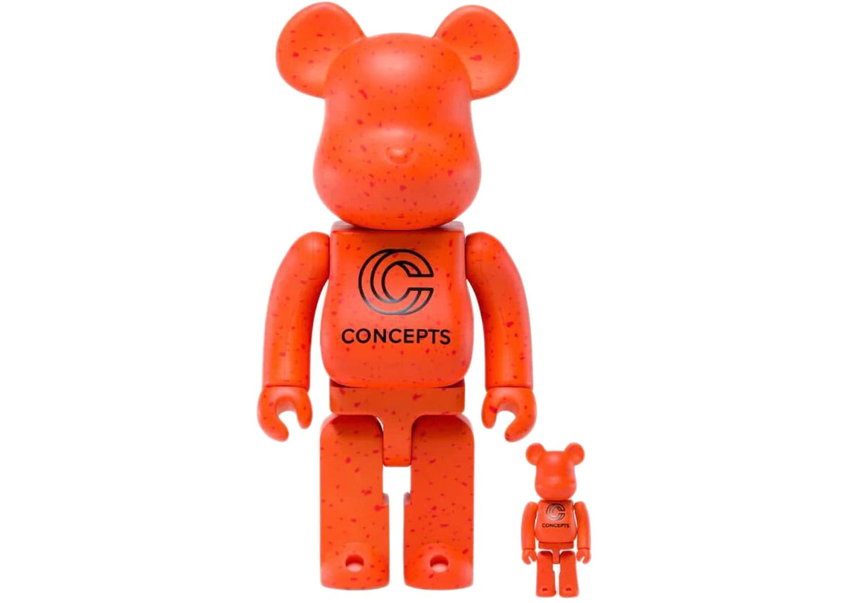 Bearbrick x Concepts Orange Lobster 100% & 400% Set