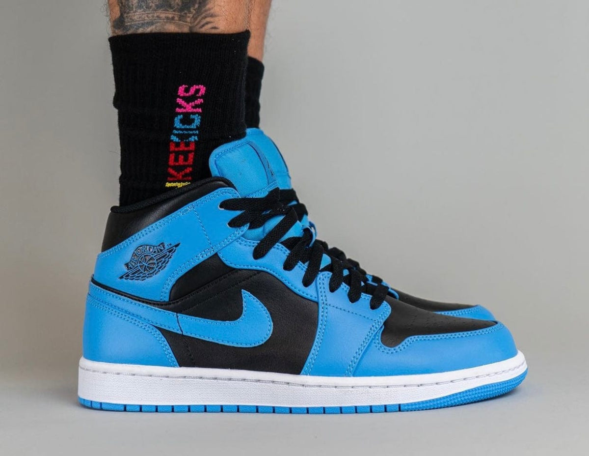 University Blue White Air Jordan Mid Blue Black Jordan Air Jordan