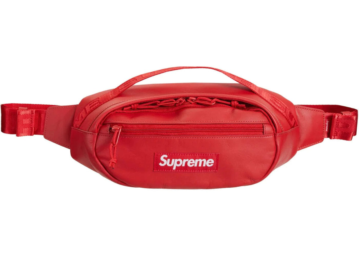 Supreme Leather Waist Bag Red – YankeeKicks Online