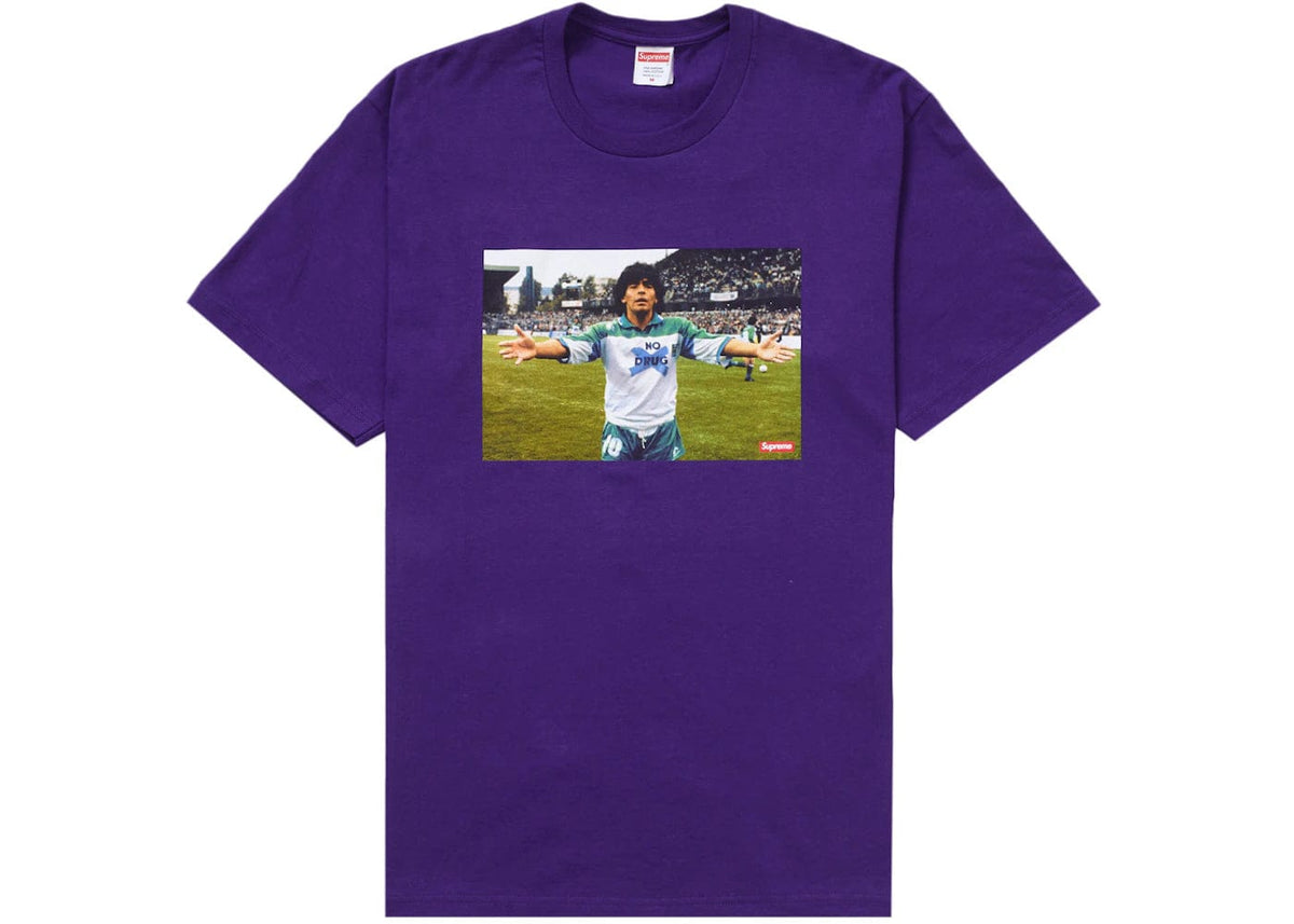 Supreme Maradona Tee Purple – YankeeKicks Online