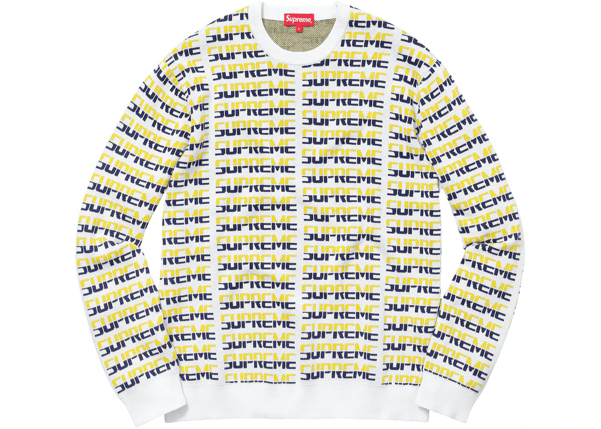 Supreme Repeat Sweater White