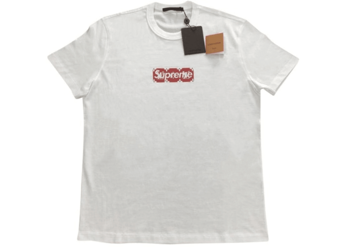 White supreme sales box logo shirt