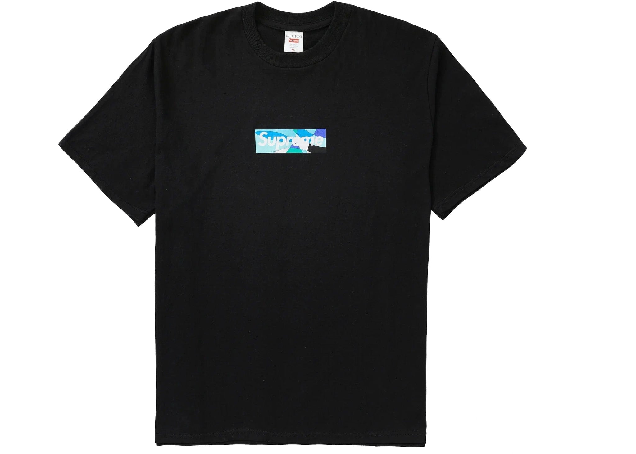 Supreme Emilio Pucci Box Logo Tee Black/Blue – YankeeKicks Online