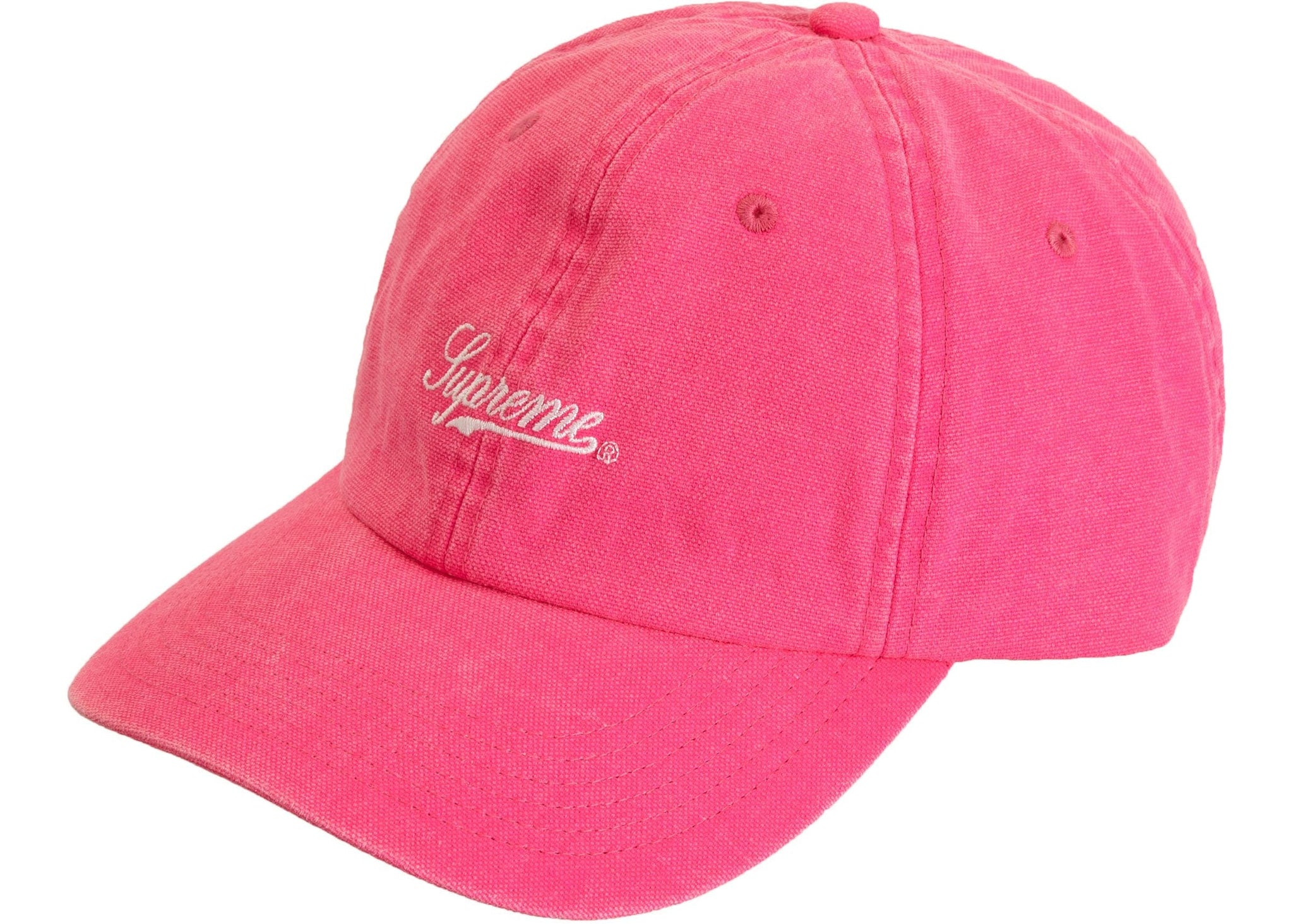 Supreme Pigment Print Script Logo 6-Panel Pink – YankeeKicks Online