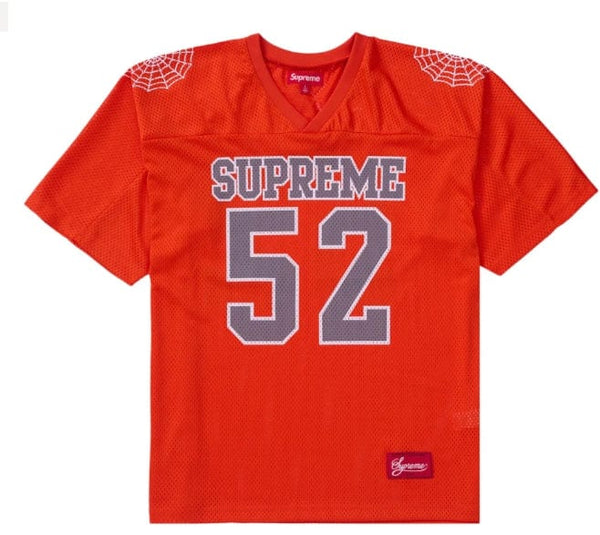 Supreme Spiderweb Football Jersey - Orange – YankeeKicks Online