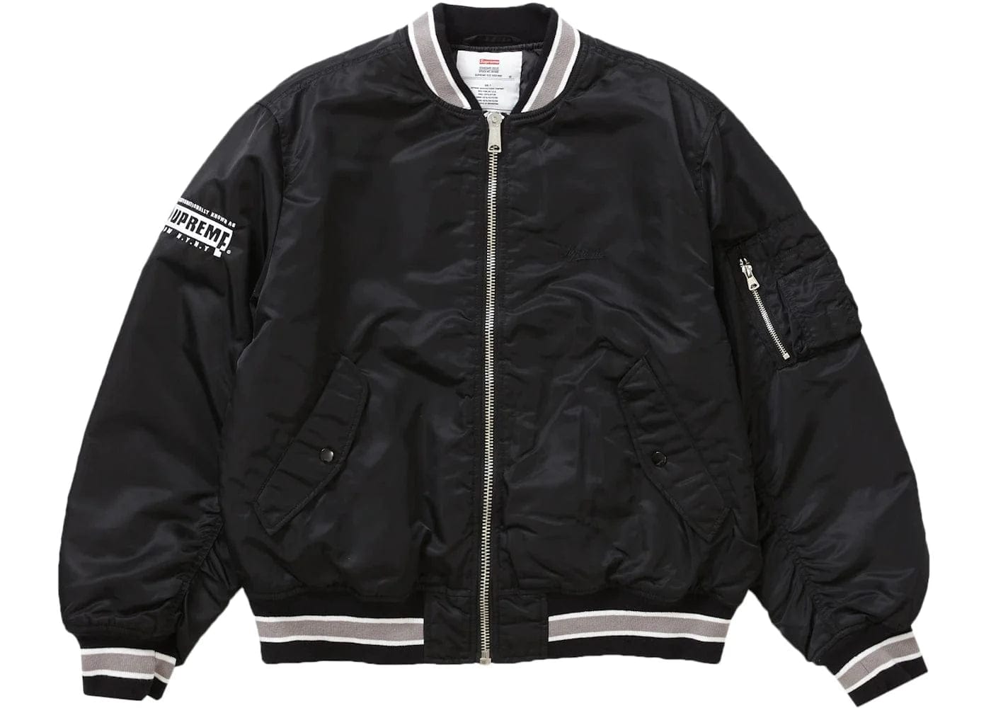 Supreme bomber jacket black on sale