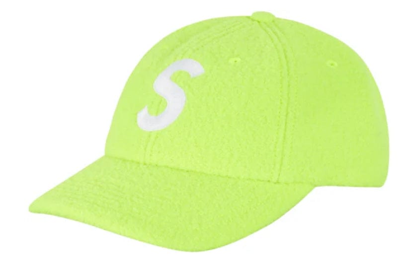 Supreme Boiled Wool S-Logo 6 Panel - Florescent Green