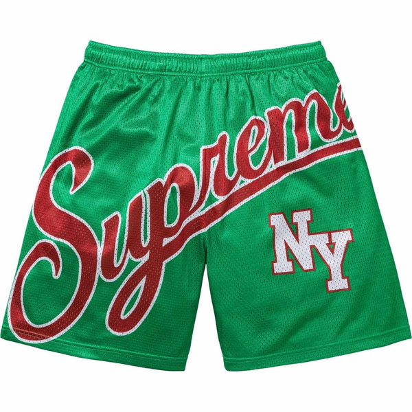 Supreme Big Script Mesh Short Green – YankeeKicks Online