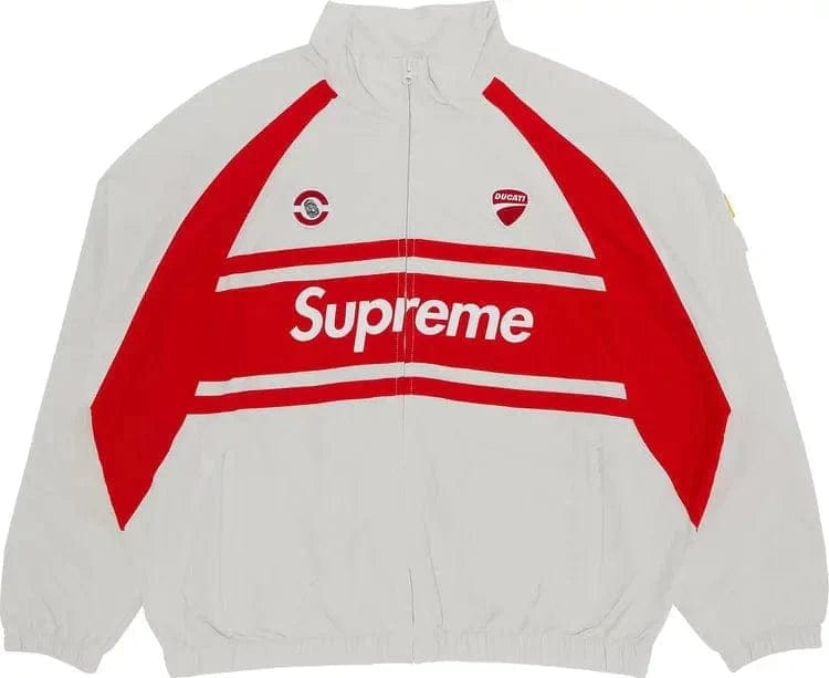 Supreme Ducati Track Jacket Light Grey – YankeeKicks Online Supreme Ducati Track Jacket Light Grey – YankeeKicks Online