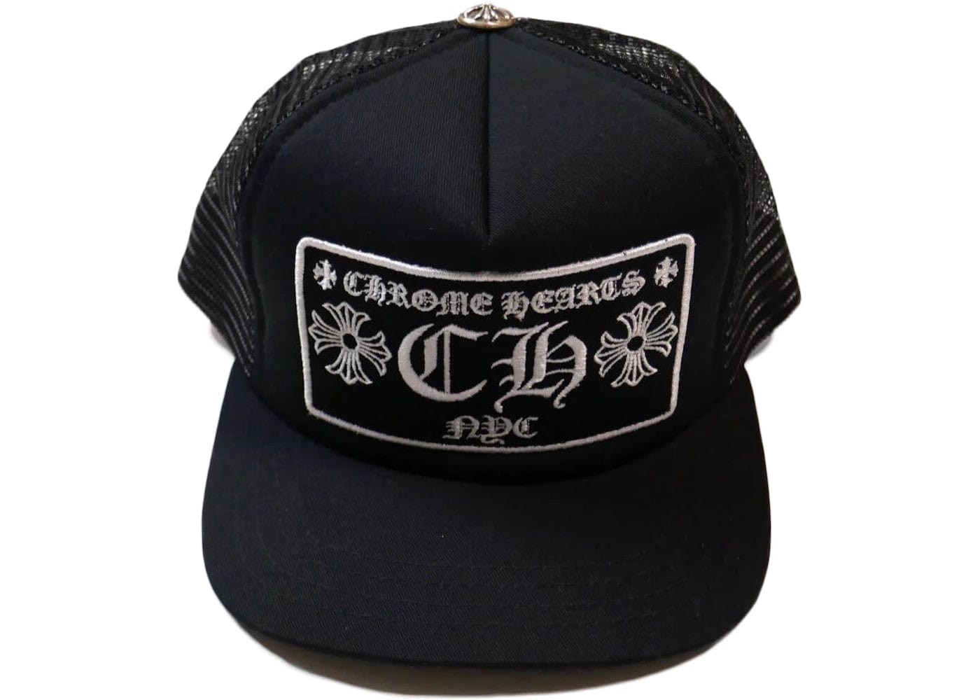 Chrome Hearts CH New York City Trucker Hat Black/Black Chrome Hearts CH New York City Trucker Hat Black/Black