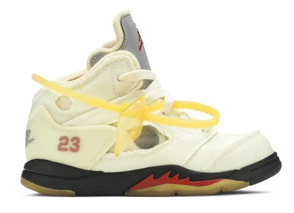 Off White X Air Jordan 5 Retro SP TD - Sail – YankeeKicks Online