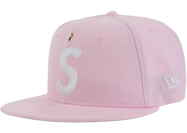 Supreme Gold Cross S Logo New Era Fitted Hat Pink – YankeeKicks Online