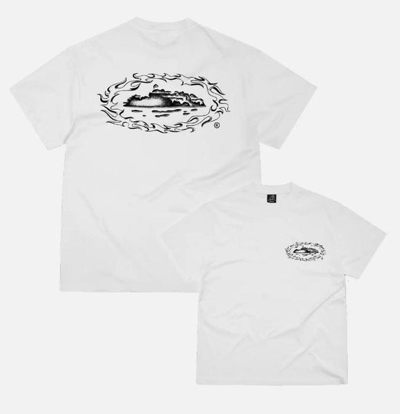 Corteiz RTW Firey Alcatraz T-Shirt - White – YankeeKicks Online