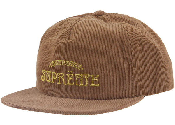 Black 5-Panel Corduroy Champagne Supreme Cap 5-Panel Corduroy Champagne Supreme 帽子 - US - SS24 帽子