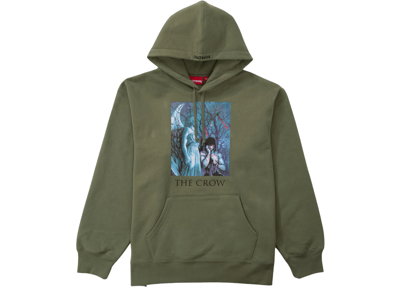 Supreme The Crow Hooded Sweatshirt Light Olive – YankeeKicks Supreme The Crow Hooded Sweatshirt Light Olive – YankeeKicks