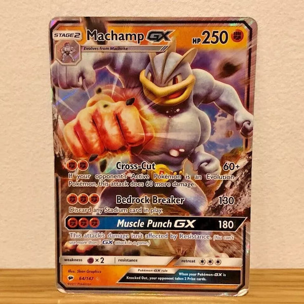 Machamp GX 64/147 Burning Shadows Ultra Rare Holo Pokemon Card Light P –  YankeeKicks Online
