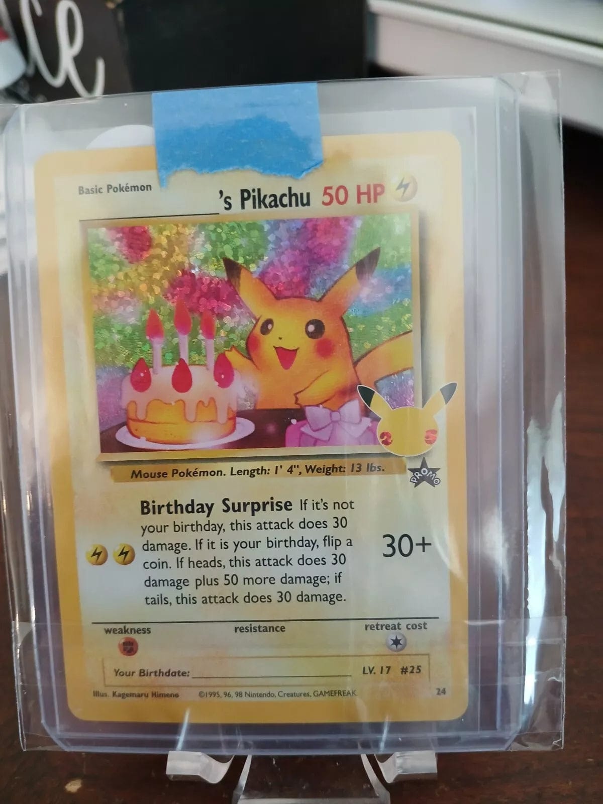 Pokemon Birthday Pikachu Full Holo Black Star 50 HP YankeeKicks Online Pokemon Birthday Pikachu Full Holo Black Star 50 HP YankeeKicks Online
