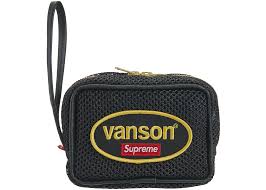 Supreme Vanson Leathers Cordura Mesh Wrist Bag Black – YankeeKicks