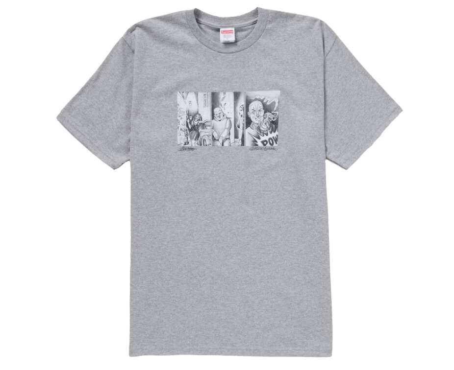 Supreme Mister Cartoon Pow Tee Heather Grey YankeeKicks Online