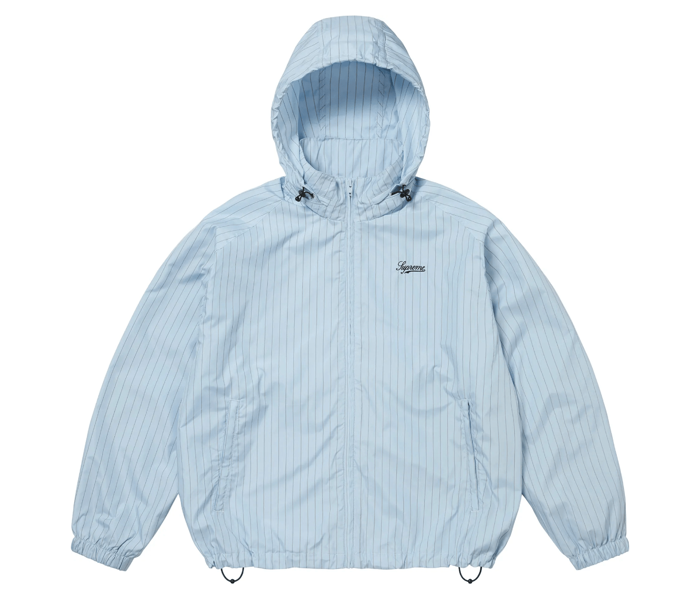 Supreme Reflective Pinstripe Track Jacket Light Blue – YankeeKicks Supreme Reflective Pinstripe Track Jacket Light Blue – YankeeKicks