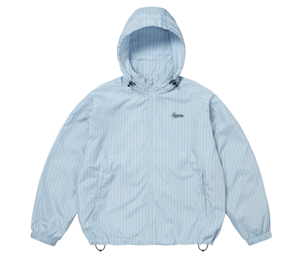 Supreme Reflective Pinstripe Track Jacket Light Blue YankeeKicks Online