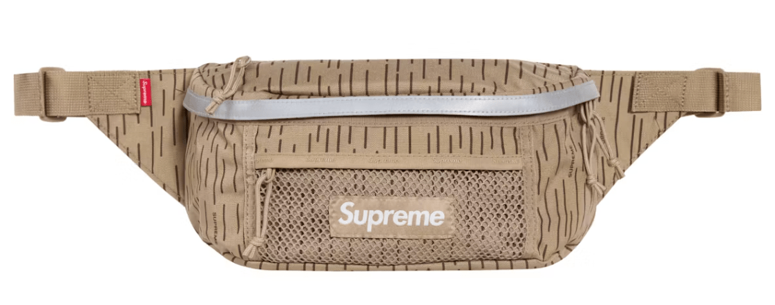 Supreme Waist Bag (FW24) Tan Raindrop – YankeeKicks Online Supreme Waist Bag (FW24) Tan Raindrop – YankeeKicks Online
