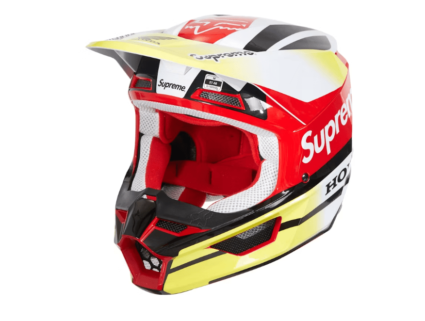 cactus jack motorcycle helmet Supreme Honda Fox Racing V1 Helmet Red – YankeeKicks Online