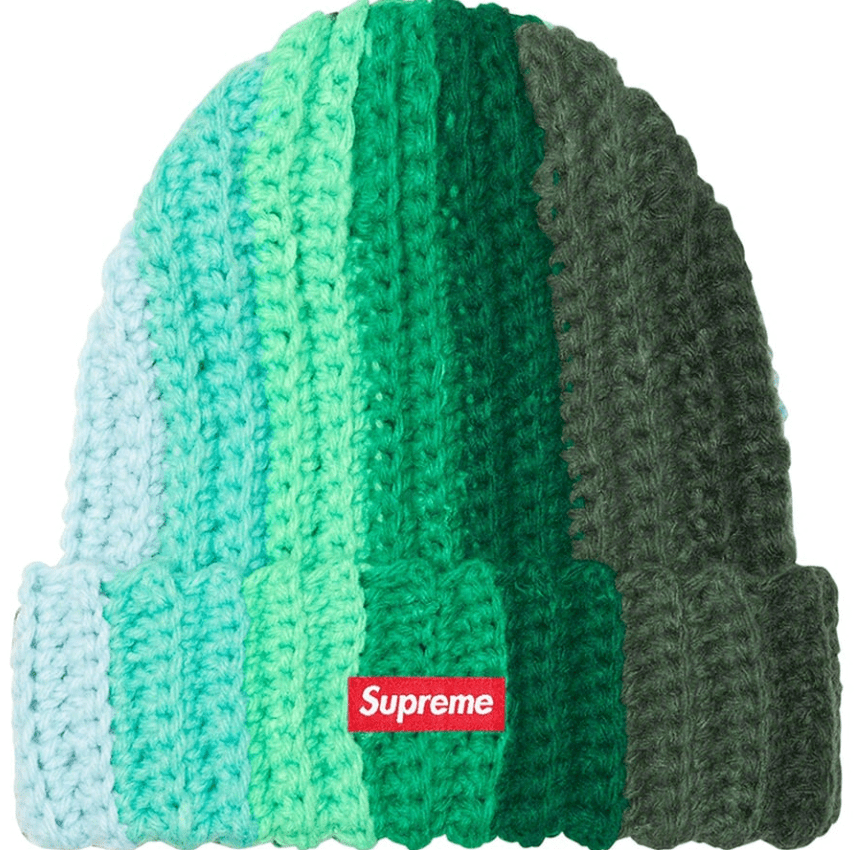 Supreme Gradient Crochet Beanie Green – YankeeKicks Online Supreme Gradient Crochet Beanie Green – YankeeKicks Online