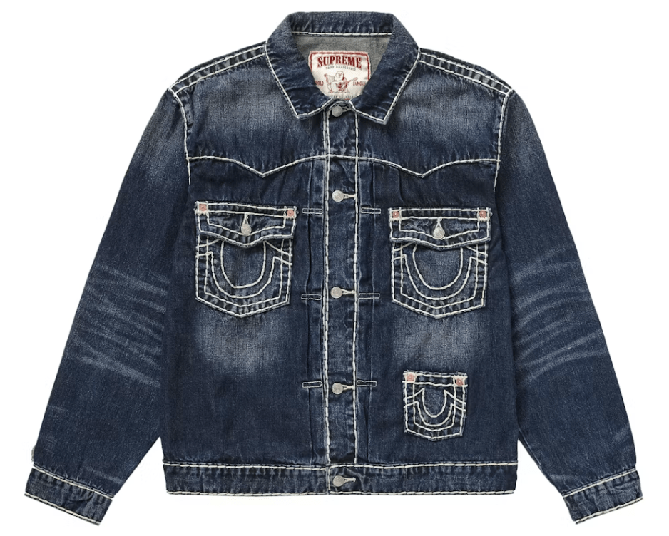 Supreme True Religion Denim Trucker Jacket Washed Blue Supreme True Religion Denim Trucker Jacket Washed Blue