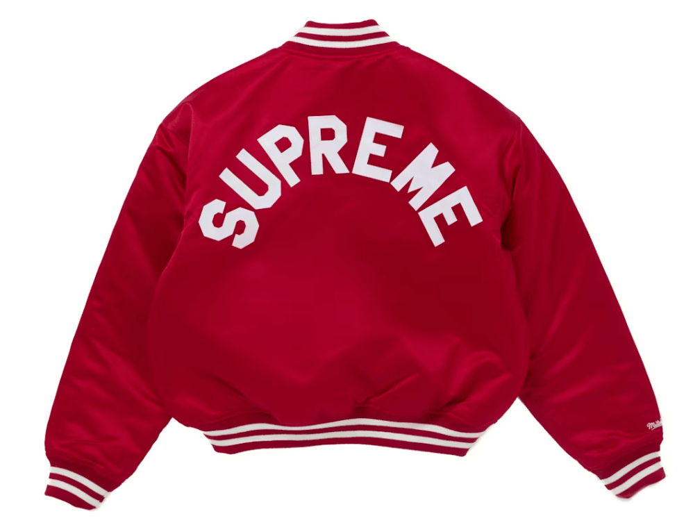 Red supreme bomber jacket shop
