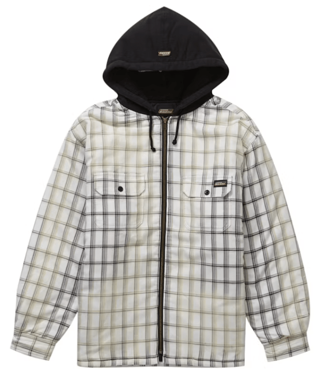 Supreme Dickies Plaid Hooded Zip Up Shirt White – YankeeKicks Online Supreme Dickies Plaid Hooded Zip Up Shirt White – YankeeKicks Online