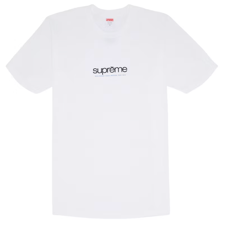 Supreme Five Boroughs Tee White – YankeeKicks Online Supreme Five Boroughs Tee White – YankeeKicks Online