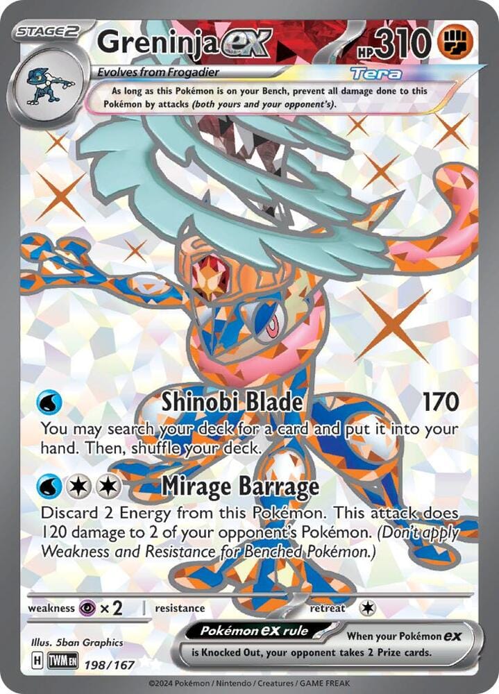 2024 Pokemon TWM EN Greninja ex Ultra Rare YankeeKicks Online 2024 Pokemon TWM EN Greninja ex Ultra Rare YankeeKicks Online