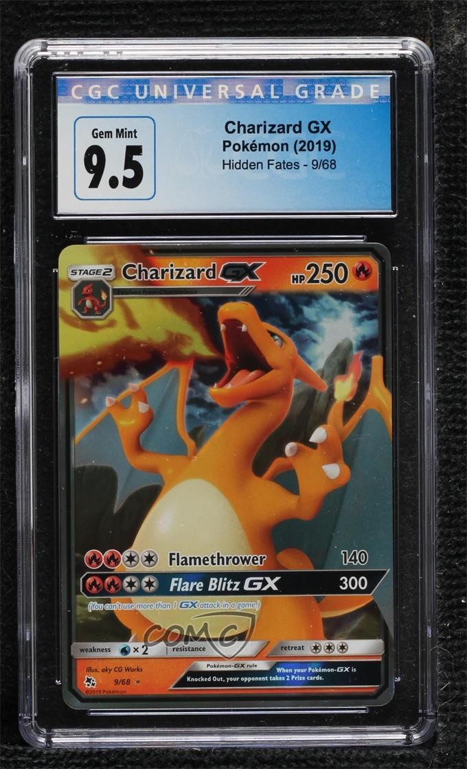 charizard pokemon card hidden fates Charizard GX 2019 Pokemon Sun & Moon Hidden Fates #9 CGC Authenticated 9 Card