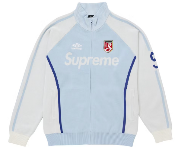 Supreme Umbro Zip Up Sweater Light Blue – YankeeKicks Online