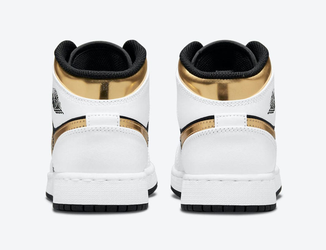 Jordan Mid White Gold Black (GS) – YankeeKicks Online