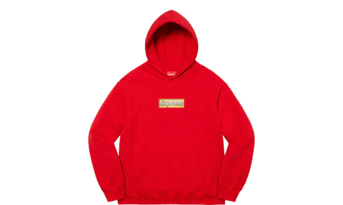 Supreme Bling Box Logo Hooded Sweatshirt Red YankeeKicks Online