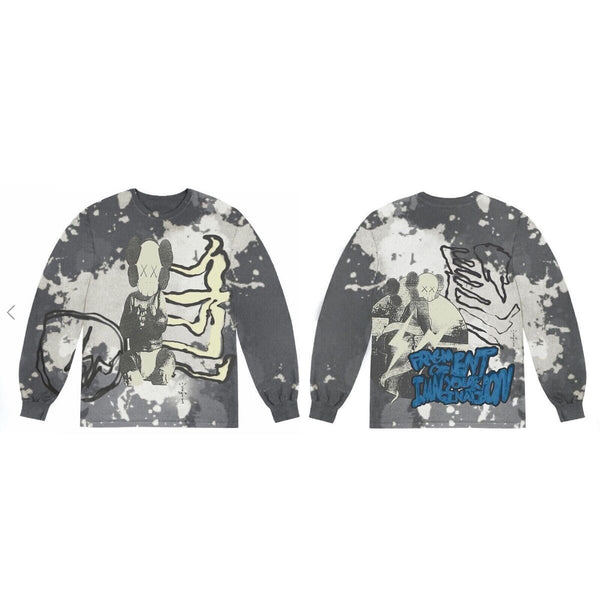 Cactus Jack x Fragment Kaws Tie -Dye Long Sleeve T-Shirt