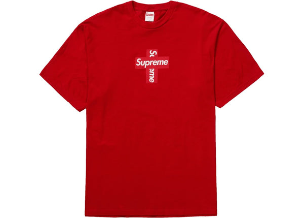 Supreme Cross Box Logo Tee Red – YankeeKicks Online
