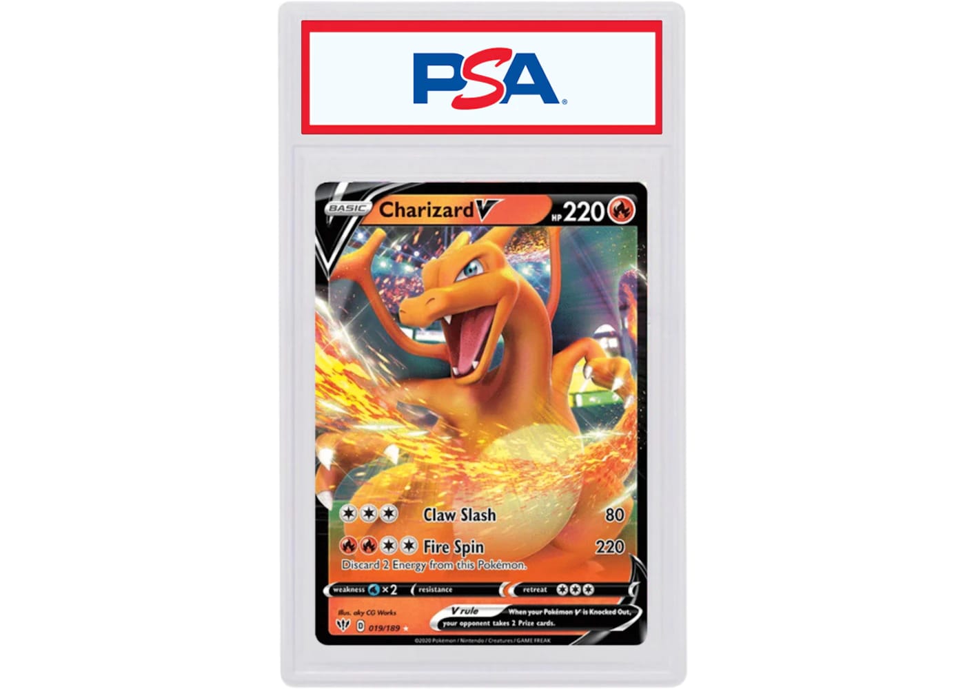 Pokemon TCG Darkness Ablaze #019/189 Charizard V 2020 Pokemon TCG Sword & Shield PSA10 YankeeKicks Online Pokemon TCG Darkness Ablaze #019/189 Charizard V 2020 Pokemon TCG Sword & Shield PSA10 YankeeKicks Online