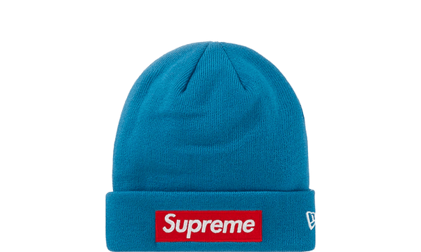 Supreme New Era Box Logo Beanie FW22 Blue YankeeKicks Online