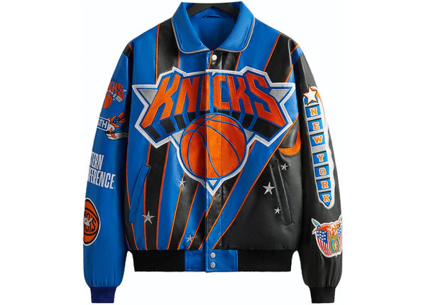 Kith x Jeff Hamilton New York Knicks Leather Varsity Jacket Black Kith x Jeff Hamilton New York Knicks Leather Varsity Jacket Black
