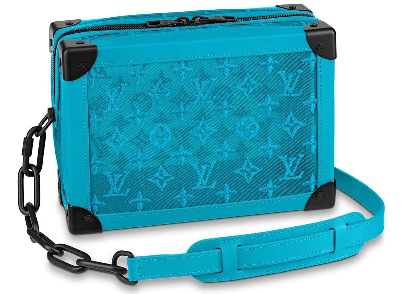 Louis Vuitton Soft Trunk Monogram Mesh Turquoise – YankeeKicks Online