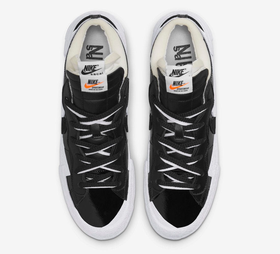 【28cm】sacai Nike Blazer Low Black Patent