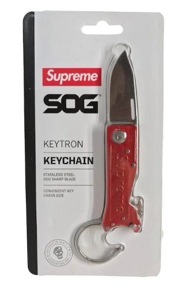 Supreme SOG Keytron Folding Knife - Red – YankeeKicks Online