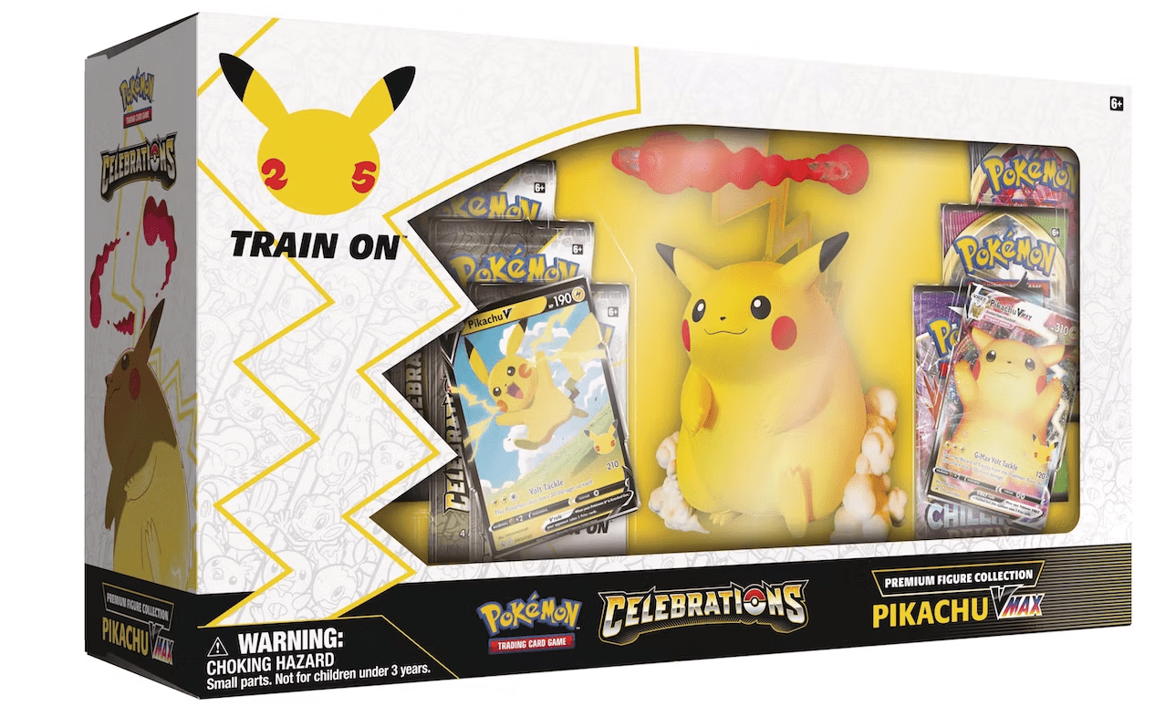 Pokmon TCG 25th Anniversary Celebrations Premium Pikachu VMAX Figure YankeeKicks Online Pokmon TCG 25th Anniversary Celebrations Premium Pikachu VMAX Figure YankeeKicks Online