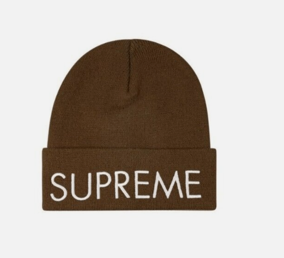 Supreme Capital Beanie Dark Brown – YankeeKicks Online