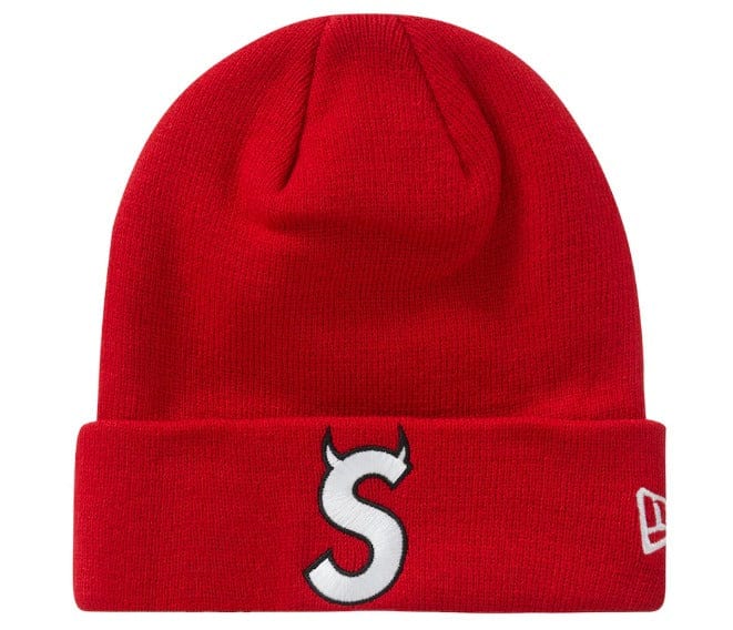 Supreme New Era S Logo Beanie - Red